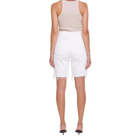 AGOLDE 90's Pinch Waist High Rise Cutoff Jean Shorts Porcelain White Size 27 - Picture 5 of 14